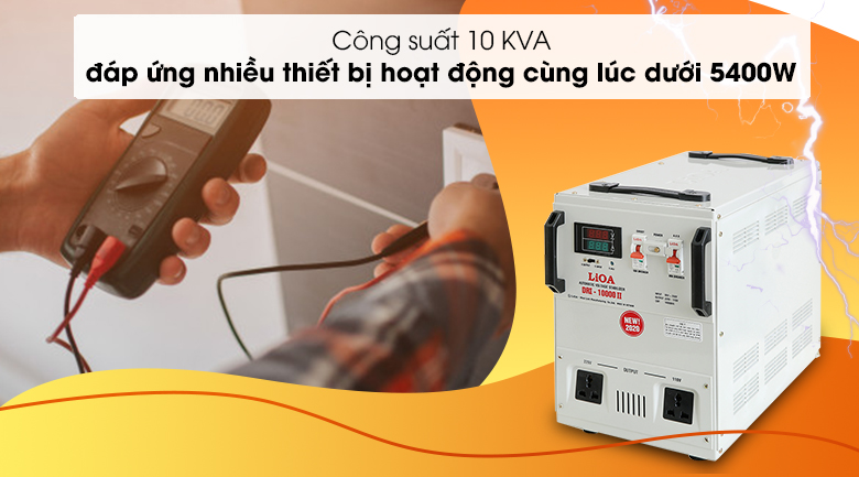 Ổn áp LiOA 1 pha 10kVA DRI-10000II - Công suất 10KVA