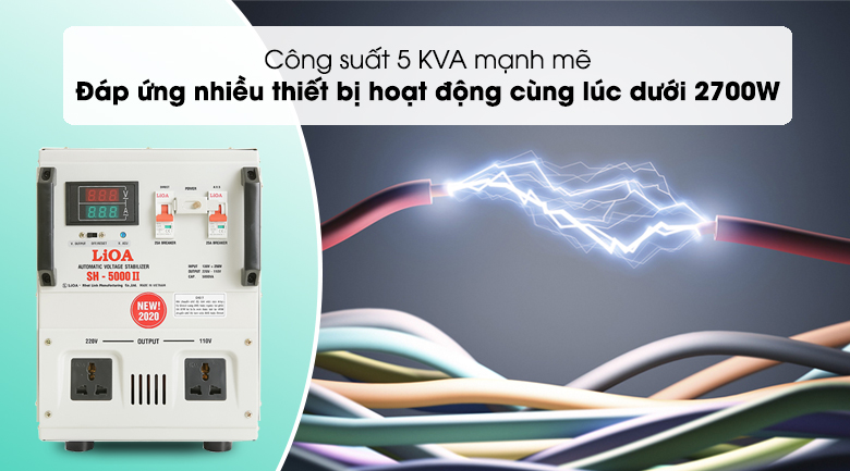 Ổn áp LiOA 1 pha 5kVA SH-5000II - Công suất