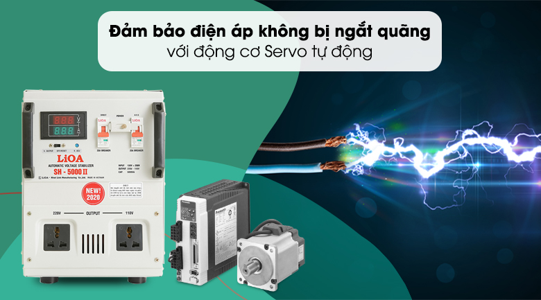 Ổn áp LiOA 1 pha 5kVA SH-5000II - Động cơ Servo tự động