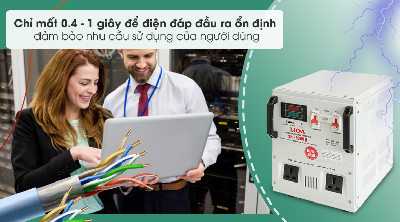 Ổn áp LiOA 1 pha 5kVA SH-5000II - Thời gian ổn định điện áp