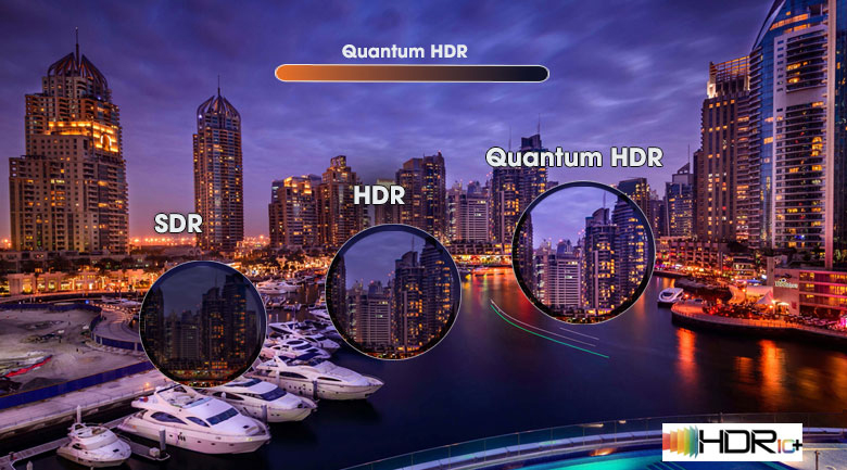 Smart Tivi Kiểu Chữ Có Chân The Serif QLED Samsung 4K 65 inch QA65LS01T - Hình ảnh có chiều sâu hơn nhờ công nghệ Quantum HDR, HDR10+