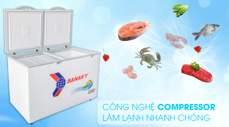 Công nghệ Compressor - Tủ đông Sanaky 410 lít VH 5699HY