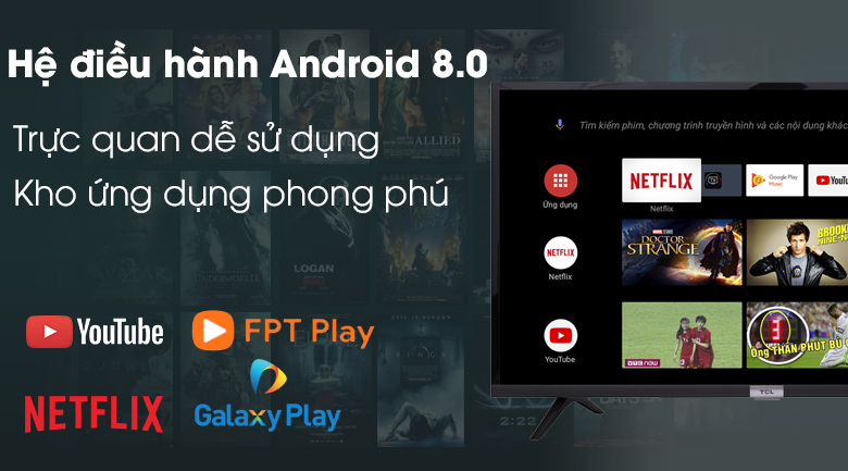 Hệ điều hành Android 8.0 - Tivi LED TCL L32S6500