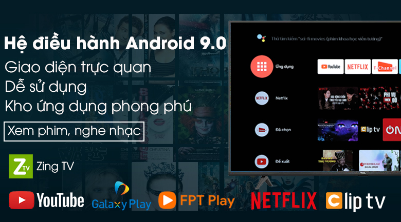 Android Tivi TCL 4K 65 inch 65P615 - Android 9.0