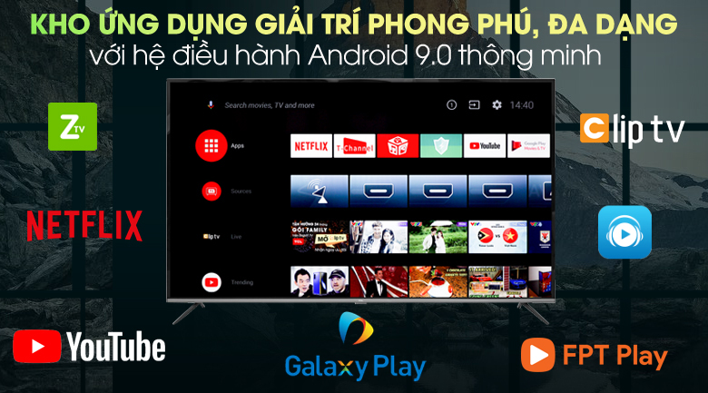 Android Tivi TCL 4K 65 inch L65P8 - Hệ điều hành