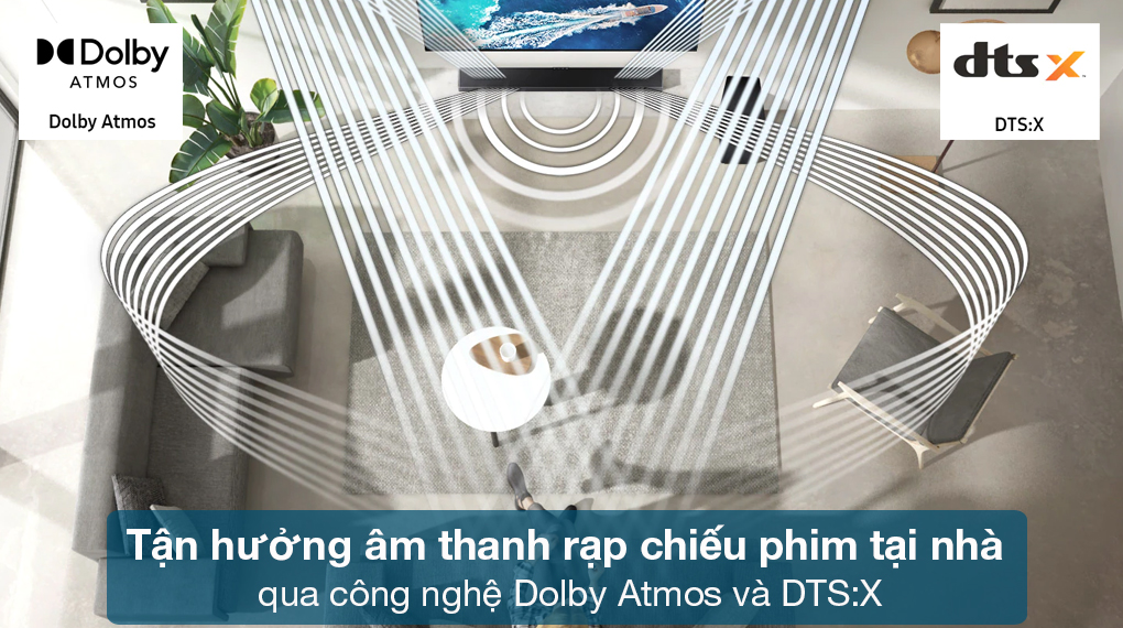 Loa thanh Samsung HW-Q630 - Âm thanh đa chiều bao trùm không gian với công nghệ Dolby Atmos và DTS:X