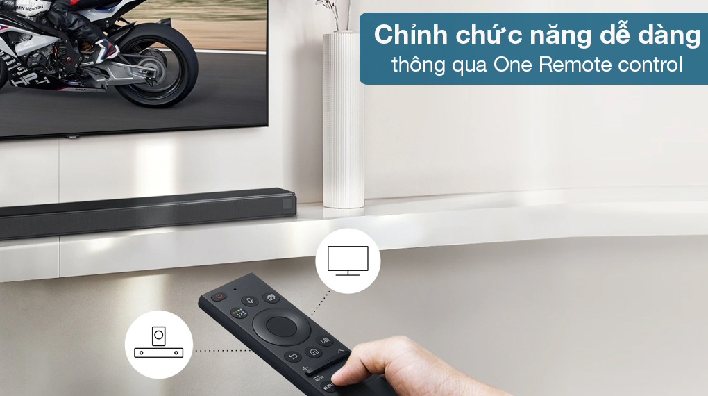 Loa thanh Samsung HW-Q630 - Hỗ trợ thêm One remote control giúp điều khiển loa thanh soundbar thêm tiện lợi