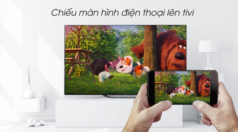 Android Tivi OLED Sony 4K 55 inch KD-55A8G - Screen Mirroring