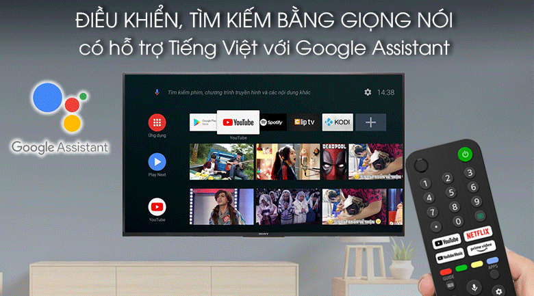 Android Tivi OLED Sony 4K 65 inch XR-65A80J - Tìm kiếm bằng giọng nói tiếng Việt mà không cần dùng remote