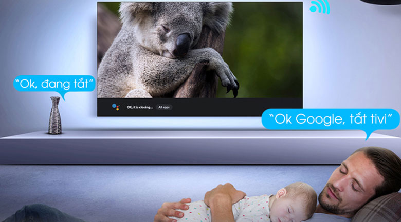 Tivi QLED 4K TCL 50Q726 - Android tivi TCL tích hợp Google Assisstant tìm kiếm với giọng nói tiếng Việt mà không cần chạm đến remote