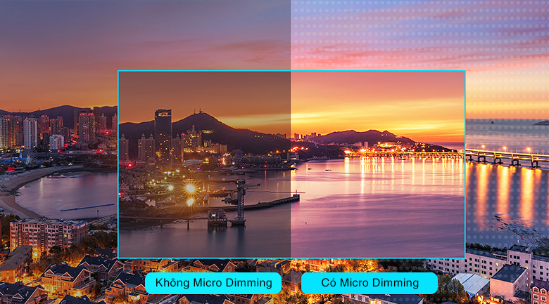 Tivi QLED 4K TCL 50Q726 - Tận hưởng hình ảnh có độ tương phản cao qua công nghệ Micro Dimming