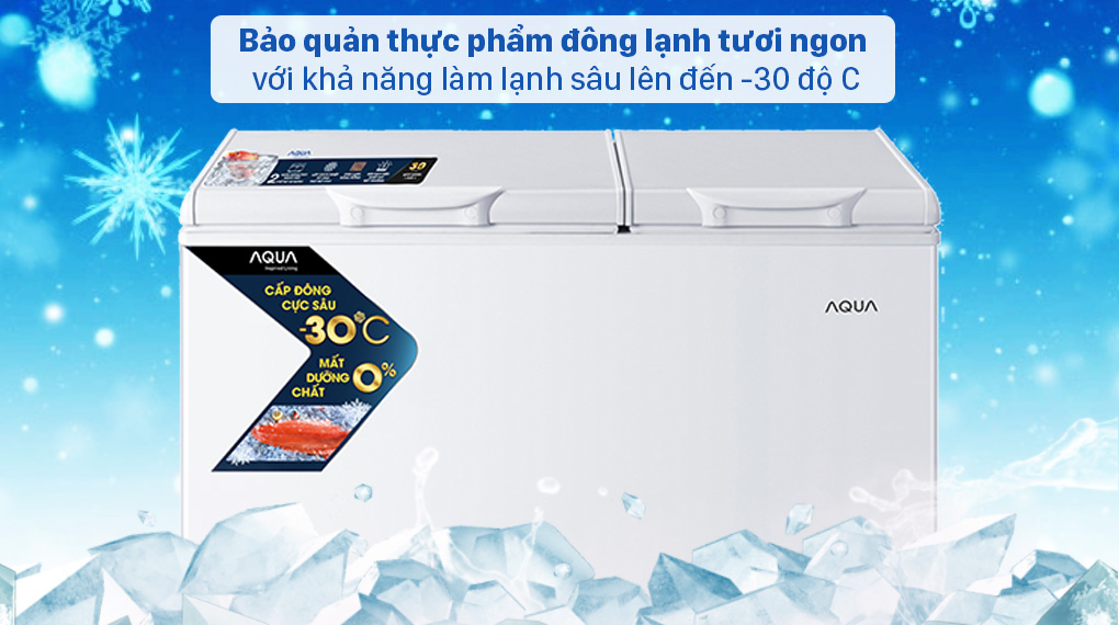 Tủ đông AQUA 211 lít AQF-C3102S - Khả năng làm lạnh sâu lên đến -30 độ C