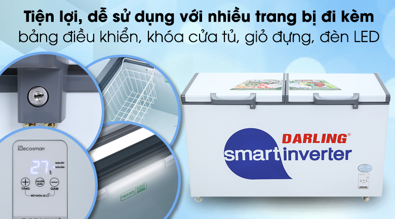 Tiện ích khác - Tủ đông Darling Inverter 350 lít DMF-4699 WSI-4