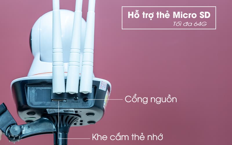 Hỗ trợ thẻ nhở micro SD - yoosee 3 râu 3.0M