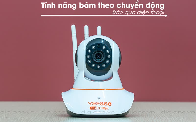 Tính năng bám theo chuyển động - yoosee 3 râu 3.0M