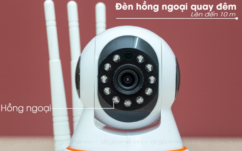 Đèn hồng ngoại quay ban đêm - yoosee 3 râu 3.0M