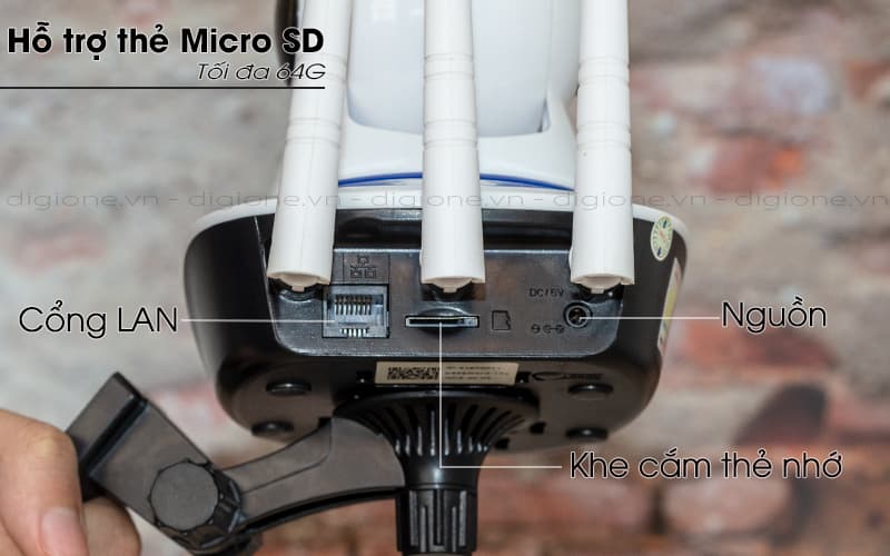 Hỗ trợ thẻ nhớ micro sd - Yoosee 3 Râu 720p