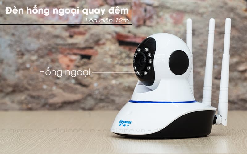 đèn hông ngoại quay đêm - Yoosee 3 Râu 720p